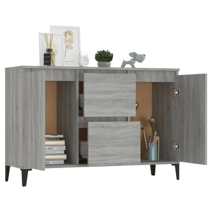 Dressoir 04X35X70 Cm Bewerkt Hout Eikenkleurig Grijs sonoma