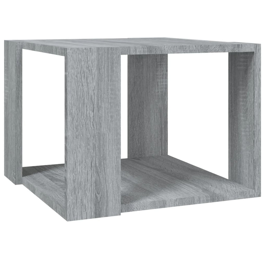 Salontafel 40X40X30 Cm Bewerkt Hout Eikenkleurig 1 Grijs sonoma