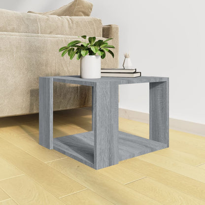 Salontafel 40X40X30 Cm Bewerkt Hout Eikenkleurig 1 Grijs sonoma