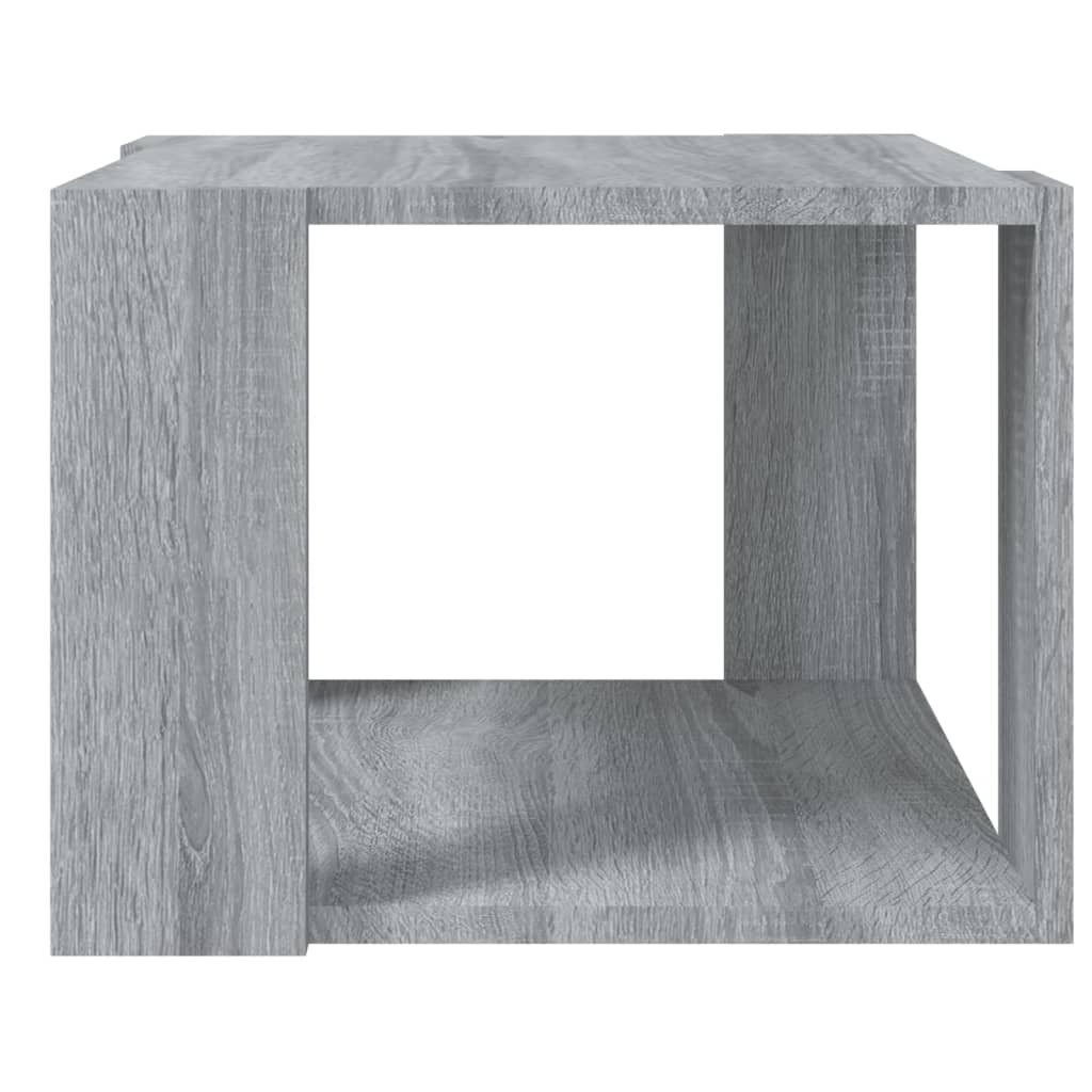 Salontafel 40X40X30 Cm Bewerkt Hout Eikenkleurig 1 Grijs sonoma