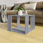 Salontafel 40x40x30 cm bewerkt hout grijs