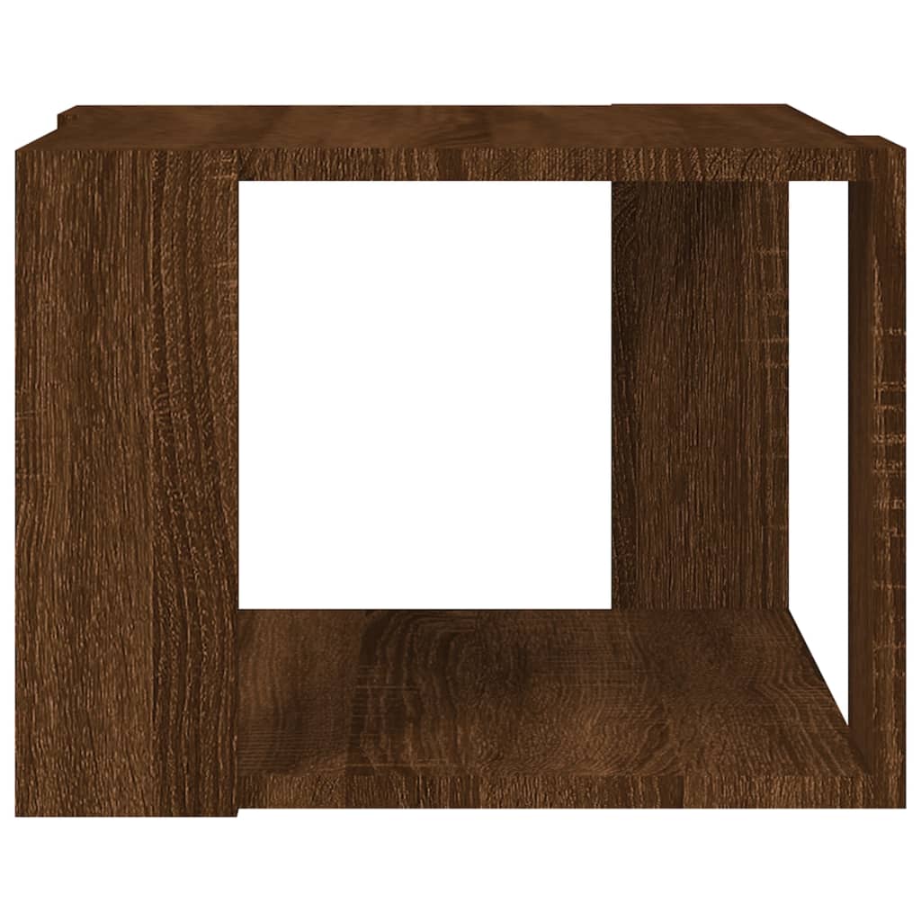 Salontafel 40x40x30 cm bewerkt hout bruin eikenkleur