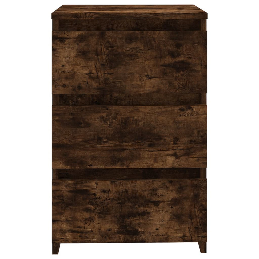 Nachtkastjes 2 st 40x35x62,5 cm bewerkt hout gerookt eikenkleur Gerookt eiken