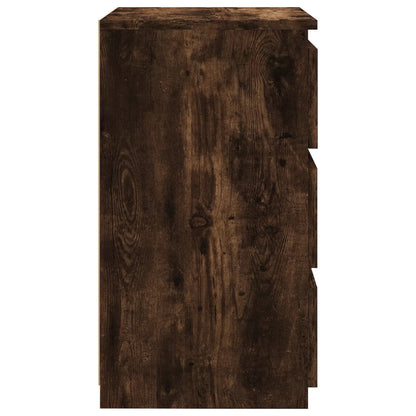Nachtkastjes 2 st 40x35x62,5 cm bewerkt hout gerookt eikenkleur Gerookt eiken