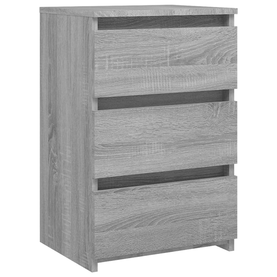 Nachtkastje 40x35x62,5 cm bewerkt hout grijs sonoma eikenkleur 1 Grijs sonoma