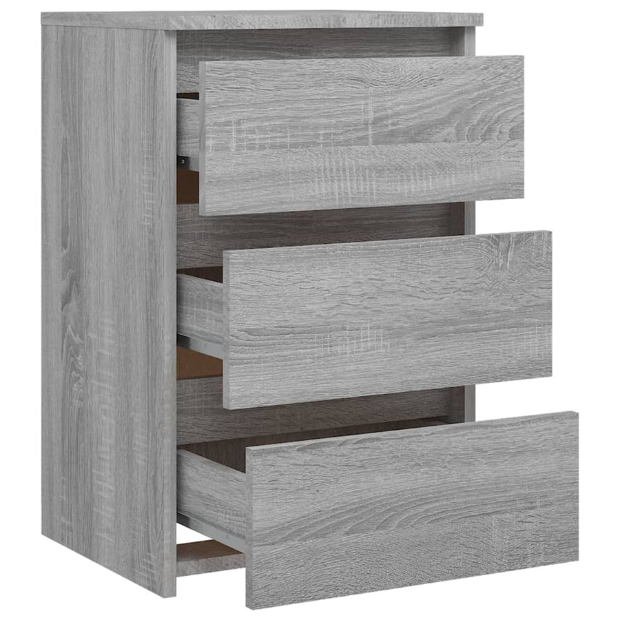 Nachtkastje 40x35x62,5 cm bewerkt hout grijs sonoma eikenkleur 1 Grijs sonoma
