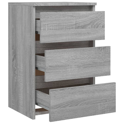 Nachtkastjes 2 st 40x35x62,5 cm bewerkt hout grijs sonoma eiken 2 Grijs sonoma