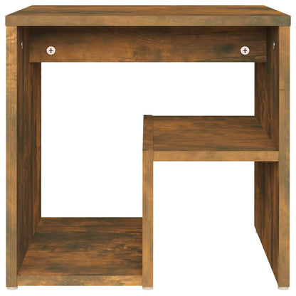 Nachtkastje 40X30X40 Cm Bewerkt Hout Kleurig 1 Gerookt eiken