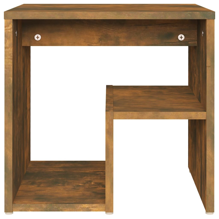 Nachtkastjes 40X30X40 Cm Bewerkt Hout Kleurig 2 Gerookt eiken
