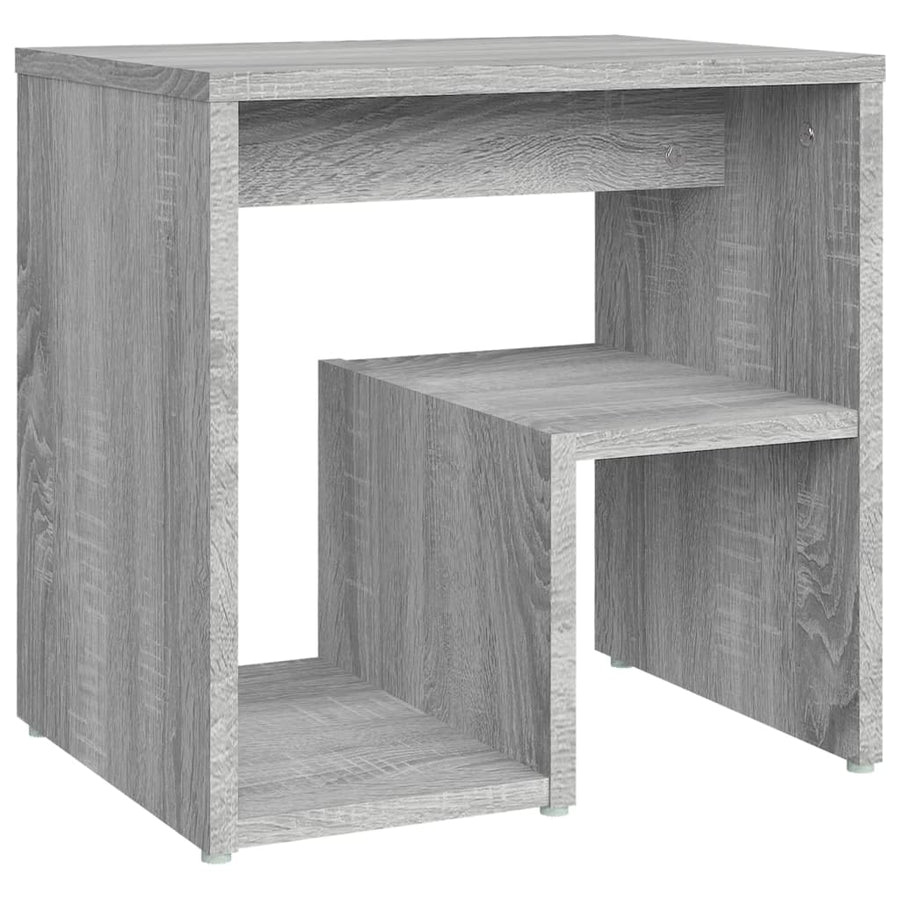 Nachtkastje 40X30X40 Cm Bewerkt Hout Sonoma Eikenkleurig 1 Grijs sonoma