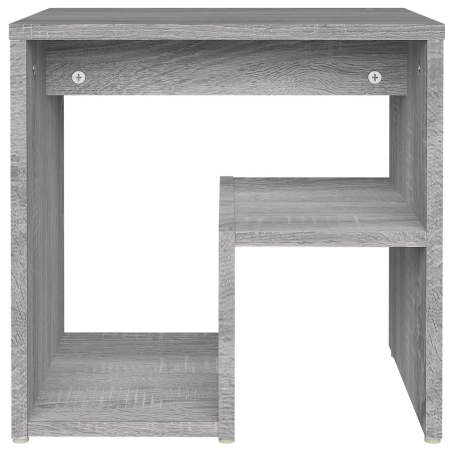 Nachtkastje 40X30X40 Cm Bewerkt Hout Sonoma Eikenkleurig 1 Grijs sonoma