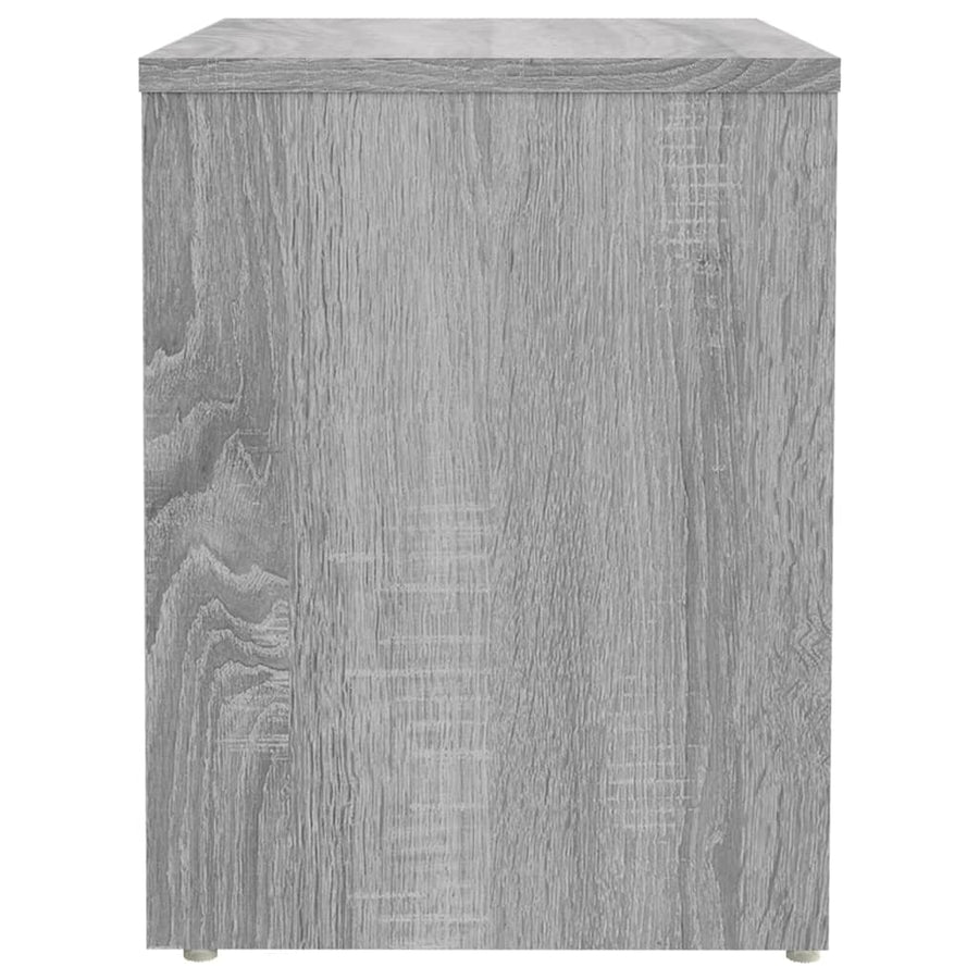 Nachtkastje 40X30X40 Cm Bewerkt Hout Sonoma Eikenkleurig 1 Grijs sonoma