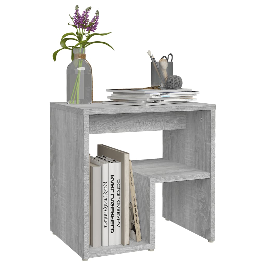 Nachtkastjes 40X30X40 Cm Bewerkt Hout Eiken 2 Grijs sonoma
