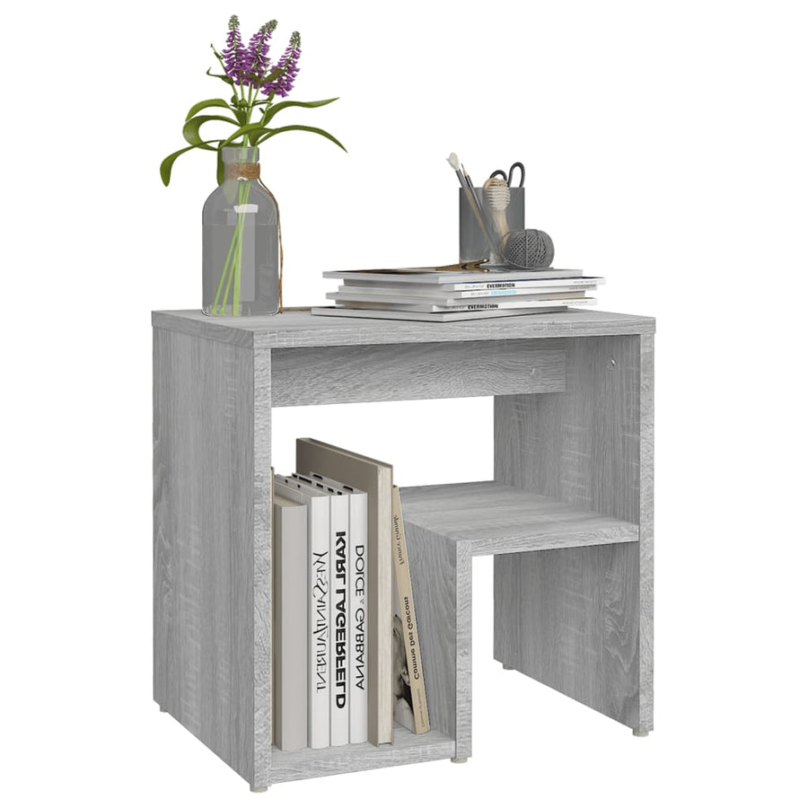 Nachtkastjes 40X30X40 Cm Bewerkt Hout Eiken 2 Grijs sonoma