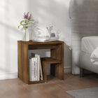 Bedside table 40x30x40 cm treated wood brown oak colour