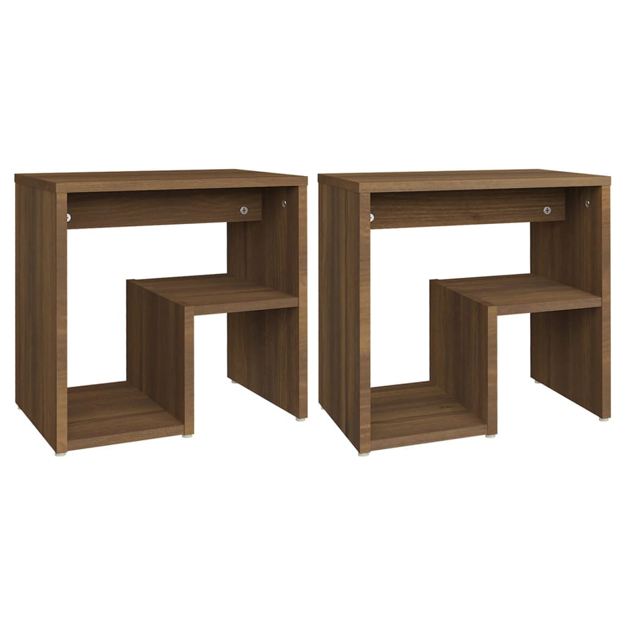 Nachtkastjes 40X30X40 Cm Bewerkt Hout 2 bruin eikenkleur