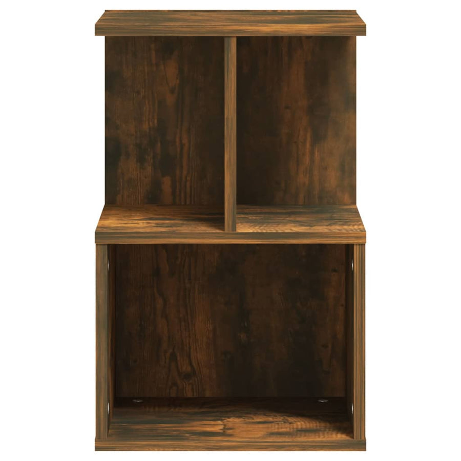 Nachtkastje 35X35X55 Cm Bewerkt Hout Kleurig 1 Gerookt eiken