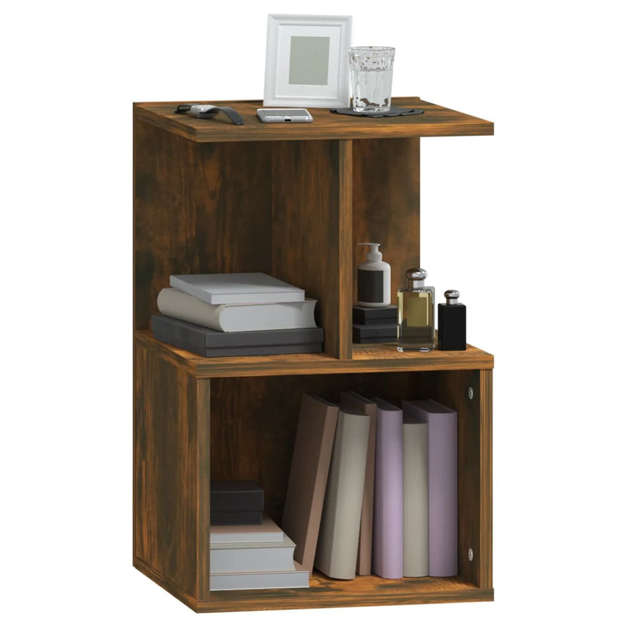 Nachtkastjes 2 St 35X35X55 Cm Bewerkt Hout Gerookt Eikenkleurig