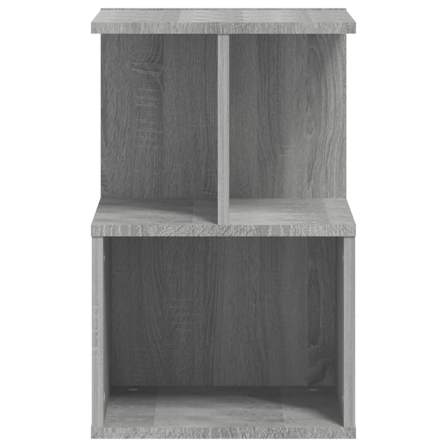 Nachtkastje 35X35X55 Cm Bewerkt Hout Eikenkleurig 1 Grijs sonoma