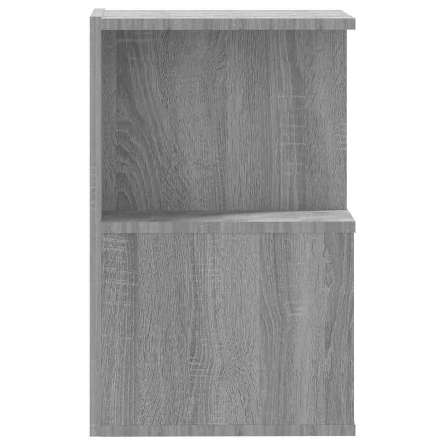 Nachtkastje 35X35X55 Cm Bewerkt Hout Eikenkleurig 1 Grijs sonoma