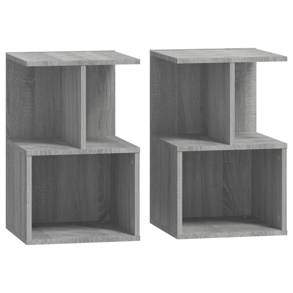 Nachtkastjes 2 St 35X35X55 Cm Bewerkt Hout Grijs Sonoma Eiken