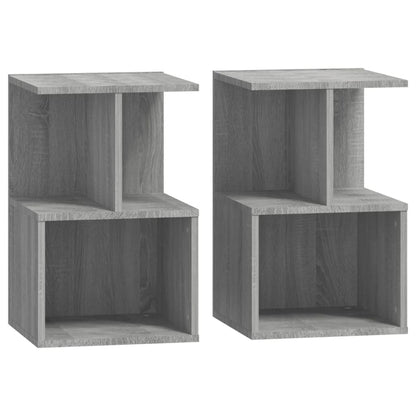 Nachtkastjes 2 St 35X35X55 Cm Bewerkt Hout Grijs Sonoma Eiken