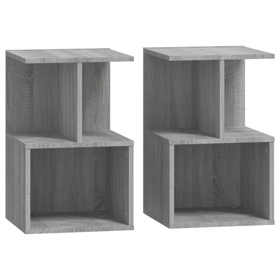 Nachtkastjes 2 St 35X35X55 Cm Bewerkt Hout Grijs Sonoma Eiken