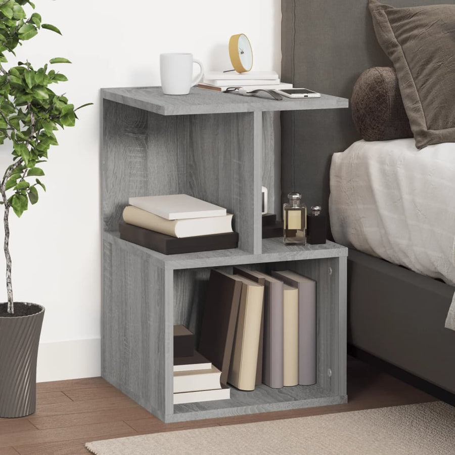 Nachtkastjes 2 St 35X35X55 Cm Bewerkt Hout Grijs Sonoma Eiken