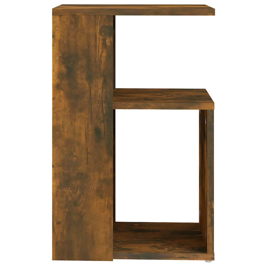 Bijzettafel 36X30X56 Cm Bewerkt Hout Kleurig Gerookt eiken