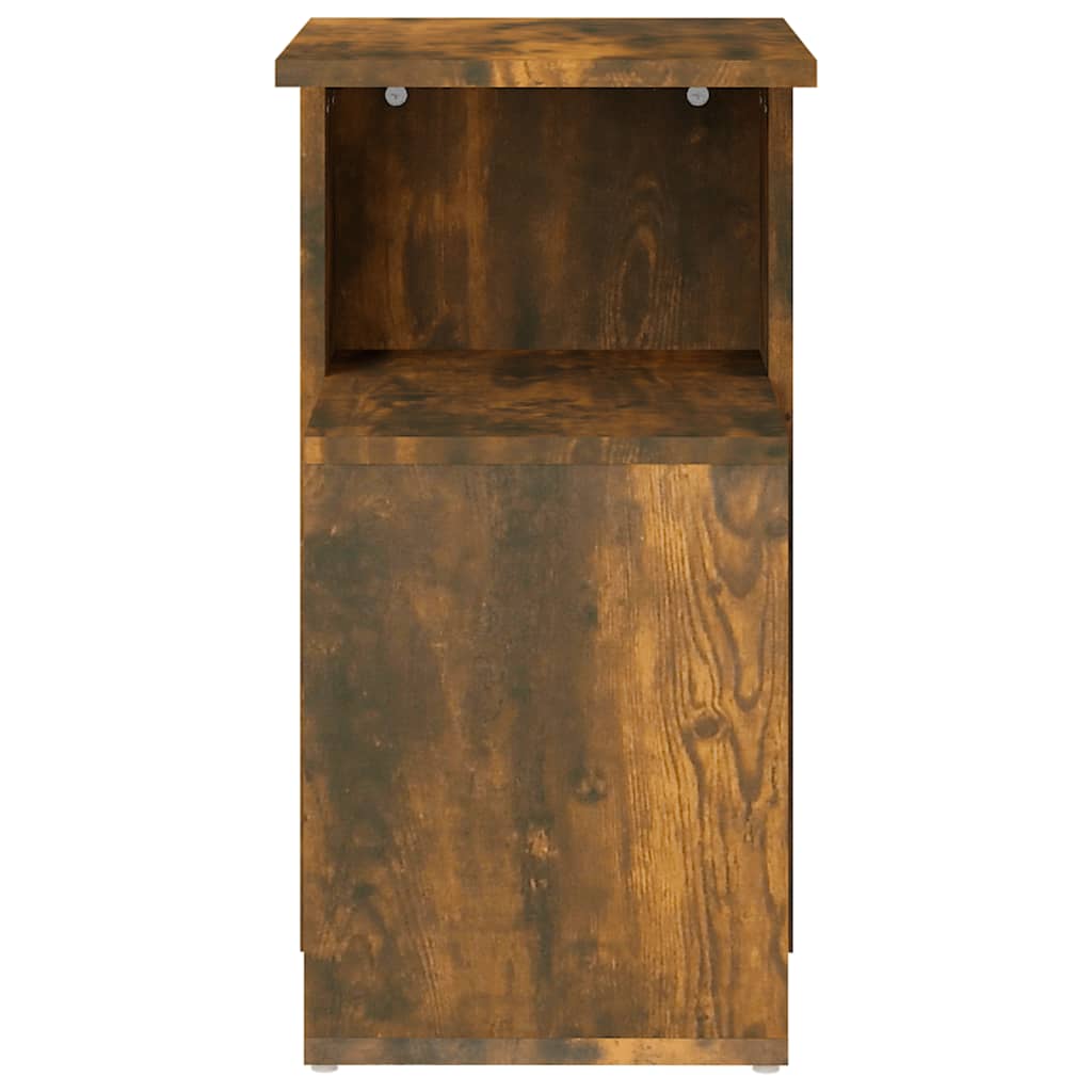 Bijzettafel 36X30X56 Cm Bewerkt Hout Kleurig Gerookt eiken