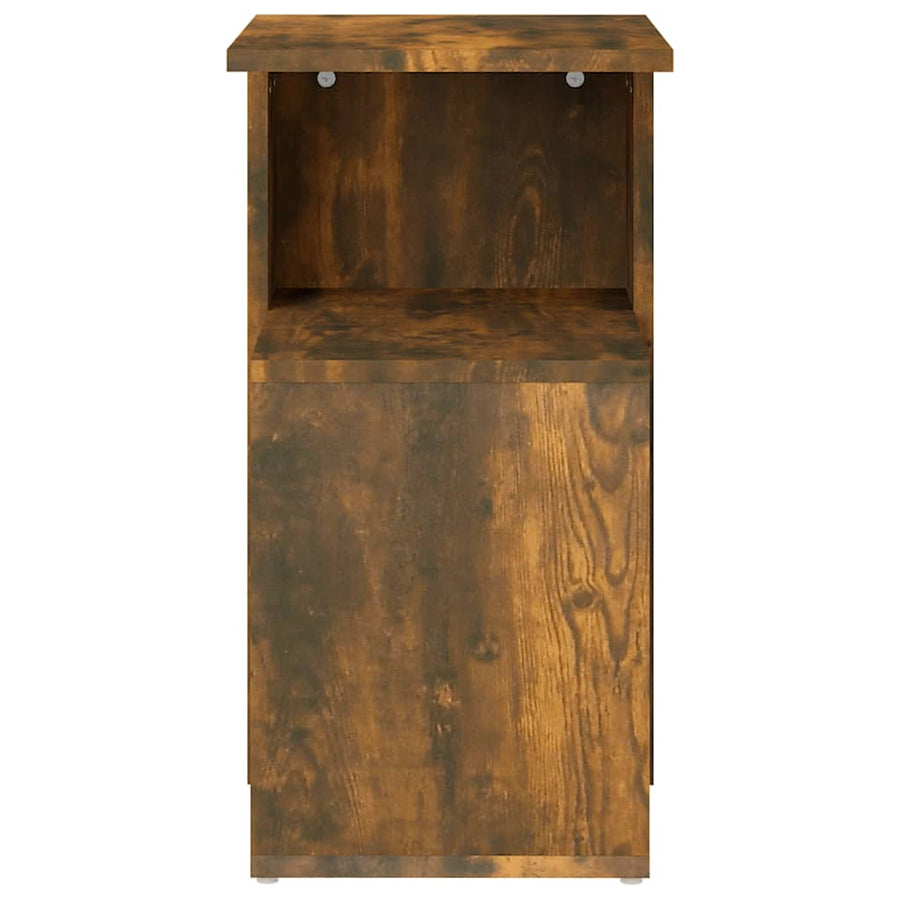 Bijzettafel 36X30X56 Cm Bewerkt Hout Kleurig Gerookt eiken
