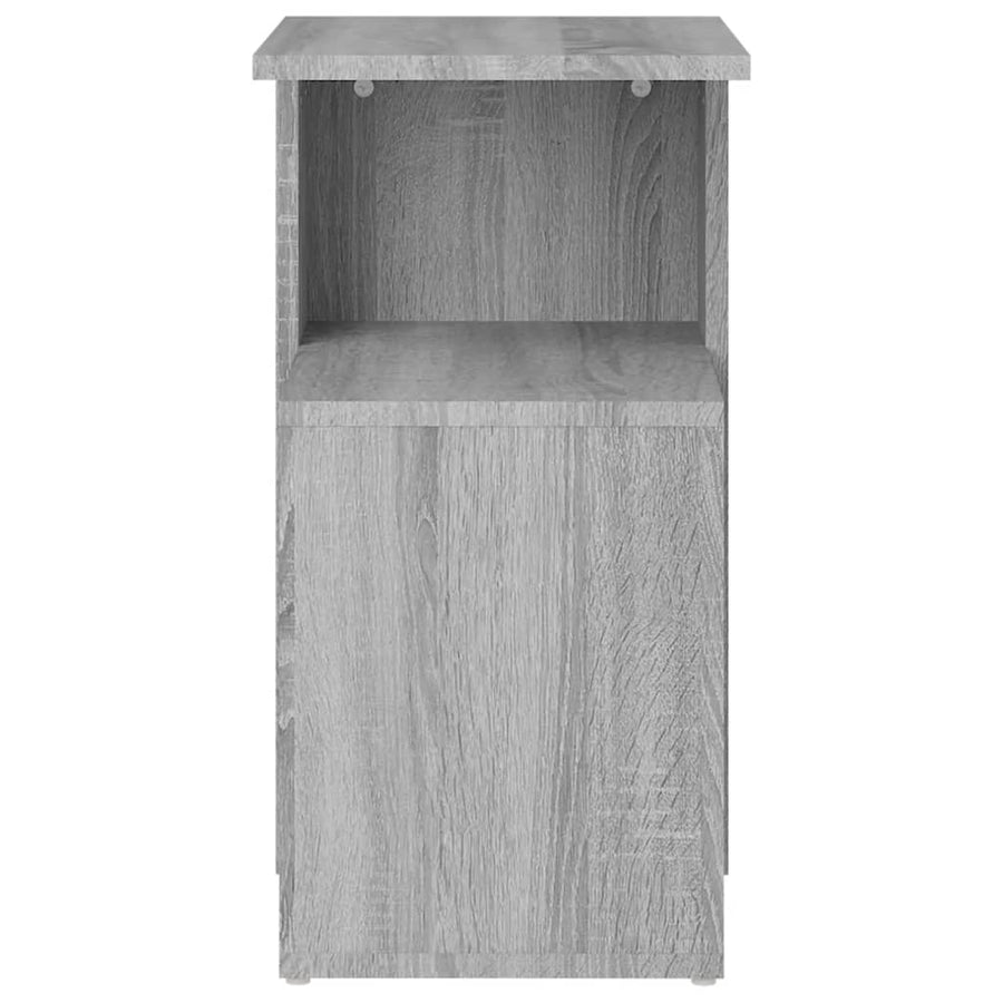 Bijzettafel 36X30X56 Cm Bewerkt Hout Eikenkleurig Grijs sonoma