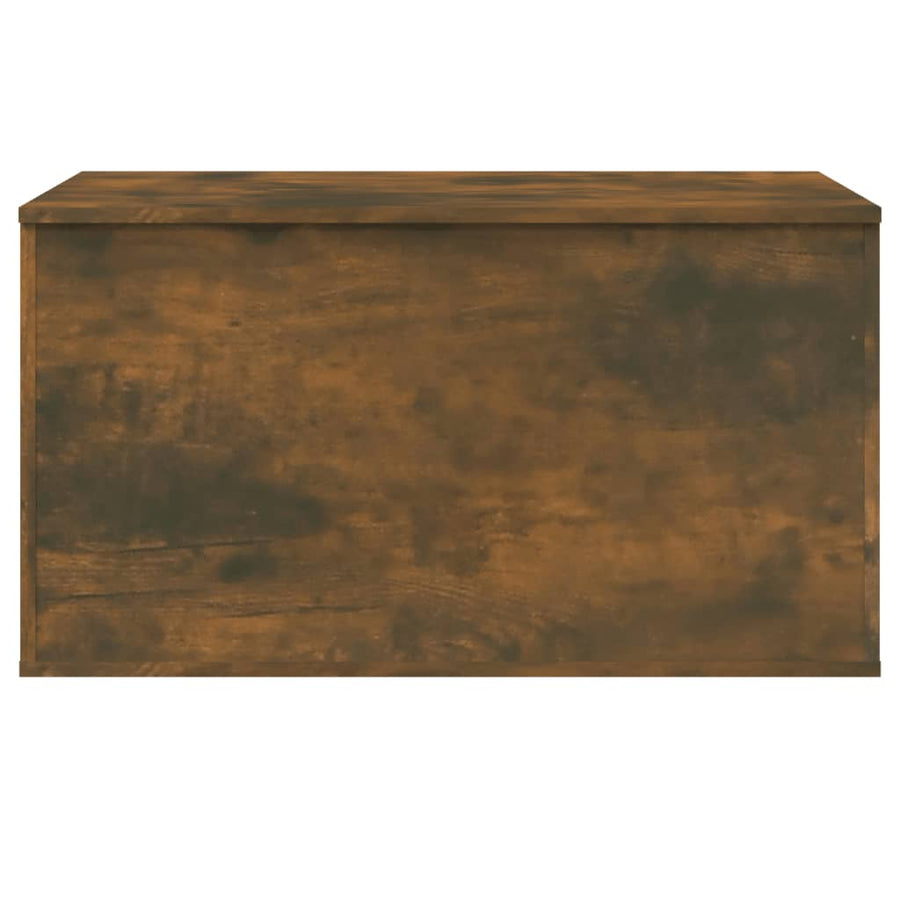 Opbergkist 84x42x46 cm bewerkt hout gerookt eikenkleurig Gerookt eiken