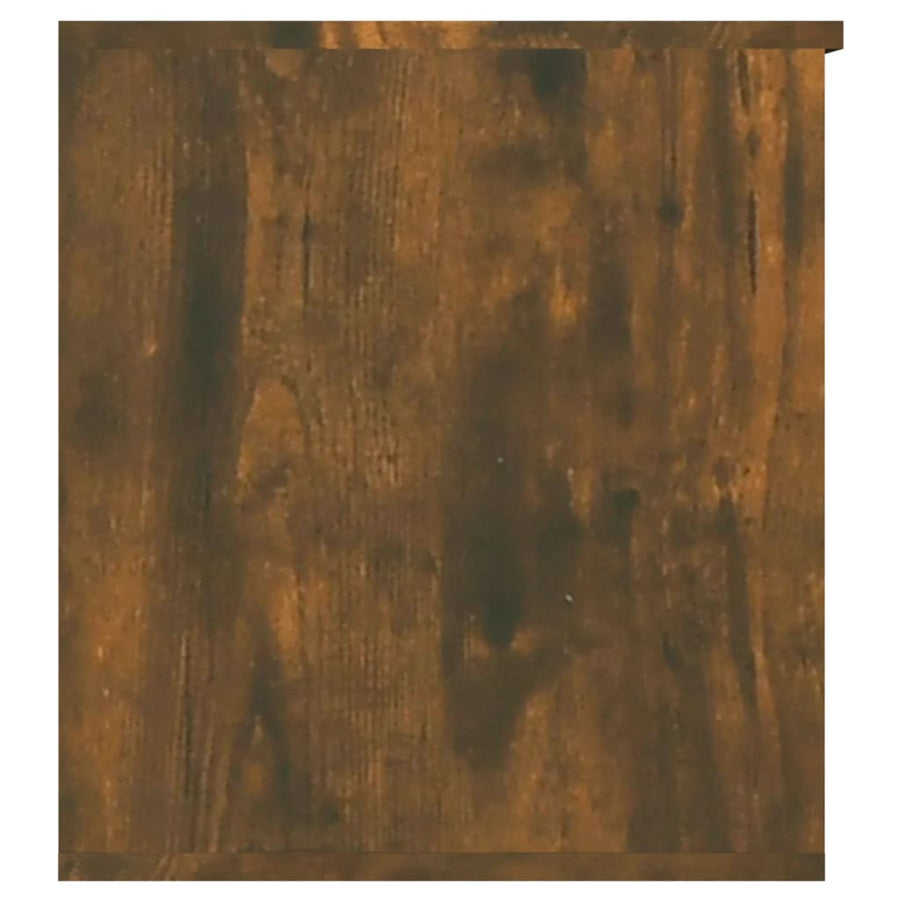 Opbergkist 84x42x46 cm bewerkt hout gerookt eikenkleurig Gerookt eiken
