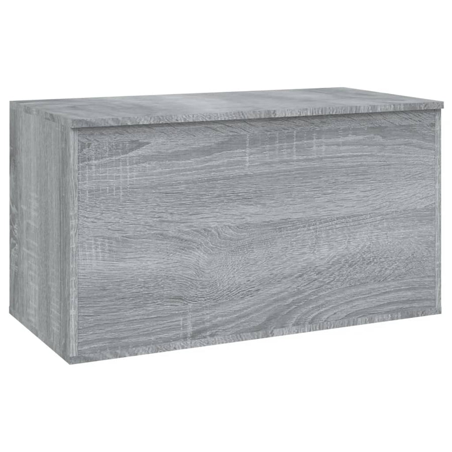 Opbergkist 84X42X46 Cm Bewerkt Hout Eikenkleurig Grijs sonoma