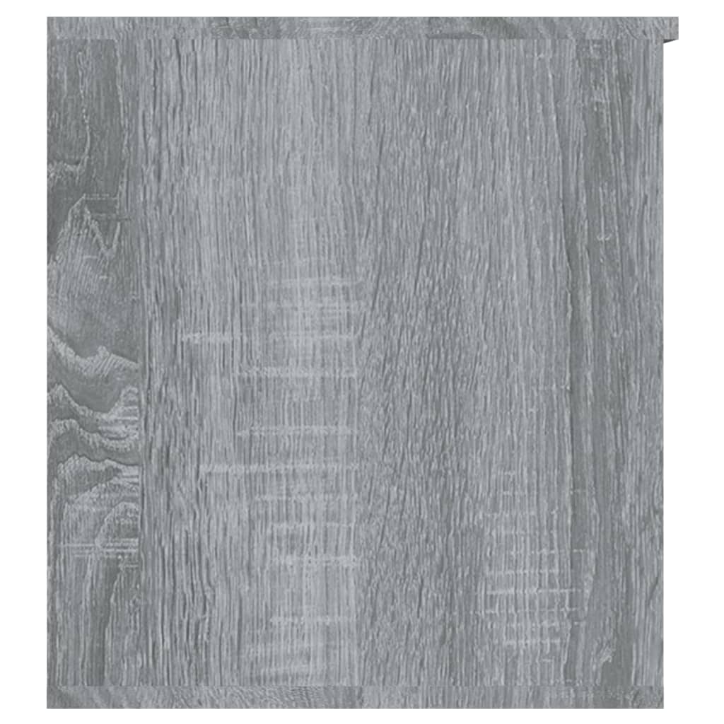 Opbergkist 84X42X46 Cm Bewerkt Hout Eikenkleurig Grijs sonoma