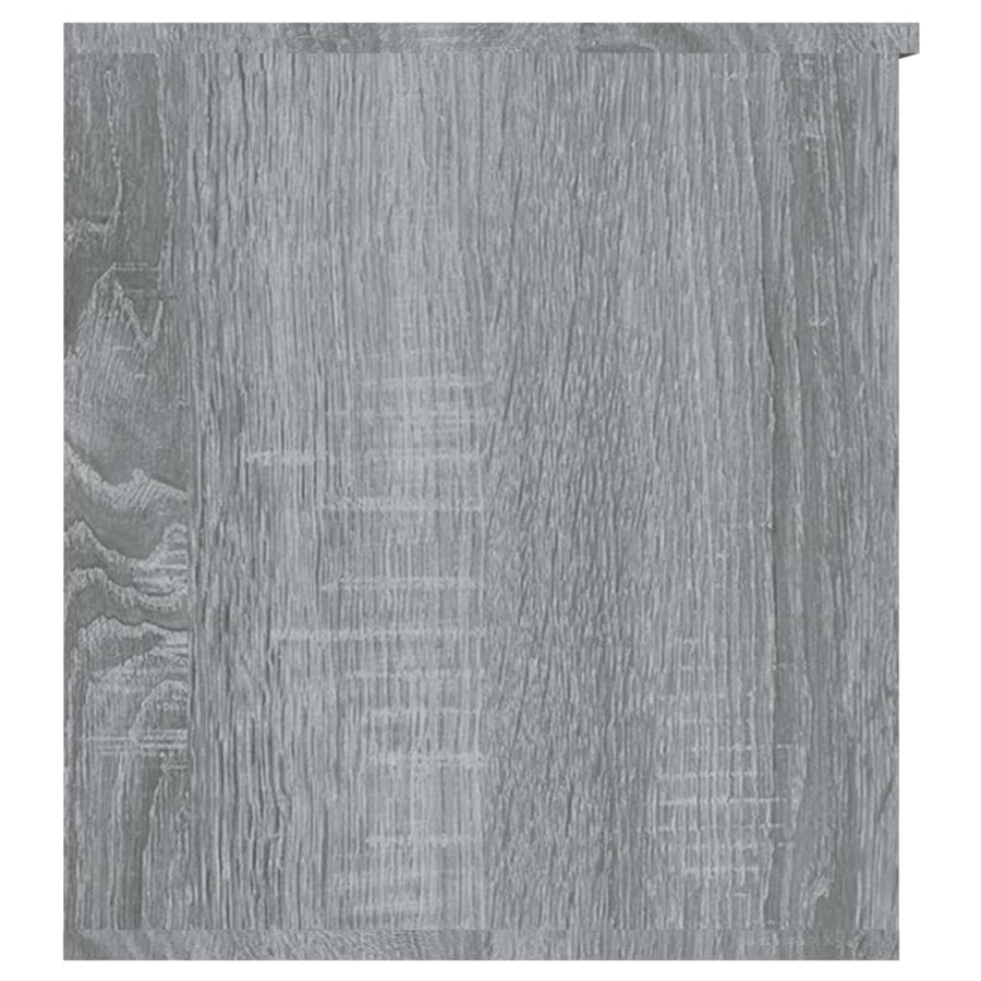 Opbergkist 84X42X46 Cm Bewerkt Hout Eikenkleurig Grijs sonoma