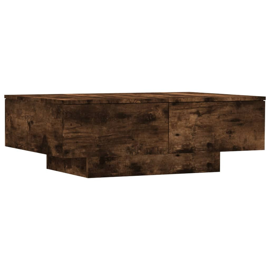 Salontafel 90x60x31 cm bewerkt hout gerookt eikenkleurig Gerookt eiken
