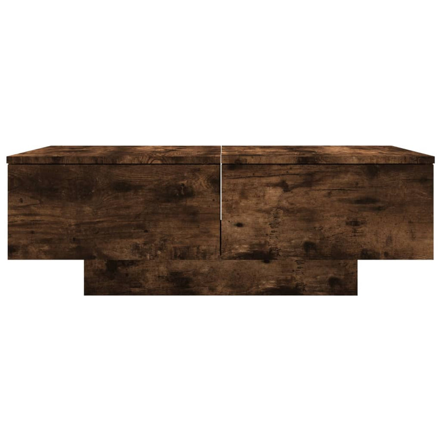 Salontafel 90x60x31 cm bewerkt hout gerookt eikenkleurig Gerookt eiken