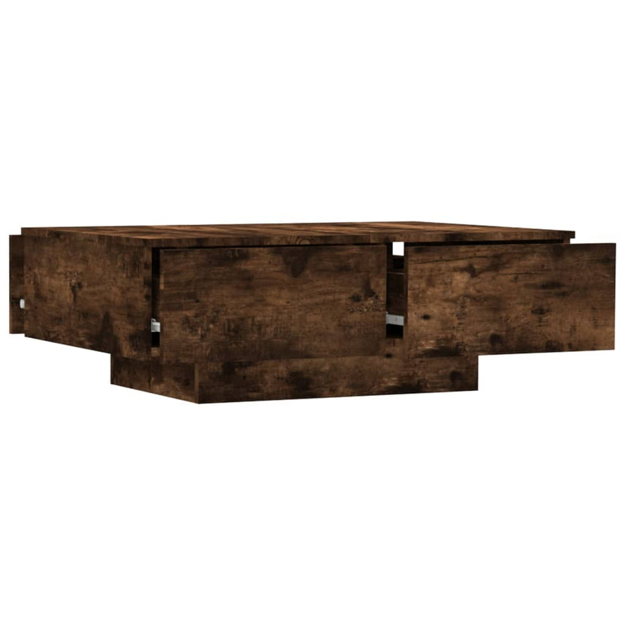 Salontafel 90x60x31 cm bewerkt hout gerookt eikenkleurig Gerookt eiken