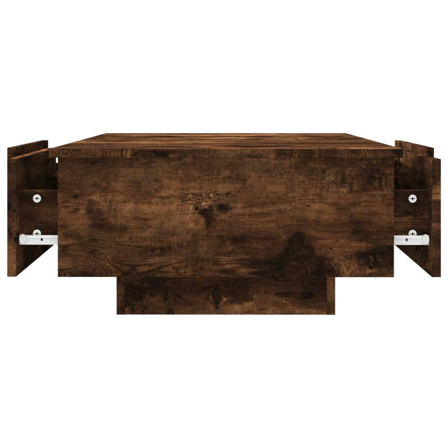 Salontafel 90x60x31 cm bewerkt hout gerookt eikenkleurig Gerookt eiken