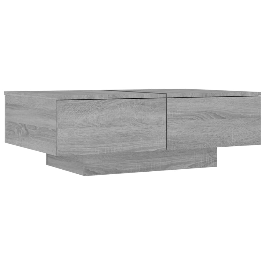 Salontafel 90x60x31 cm bewerkt hout grijs sonoma eikenkleurig Grijs sonoma