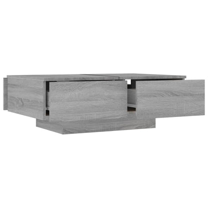 Salontafel 90x60x31 cm bewerkt hout grijs sonoma eikenkleurig Grijs sonoma