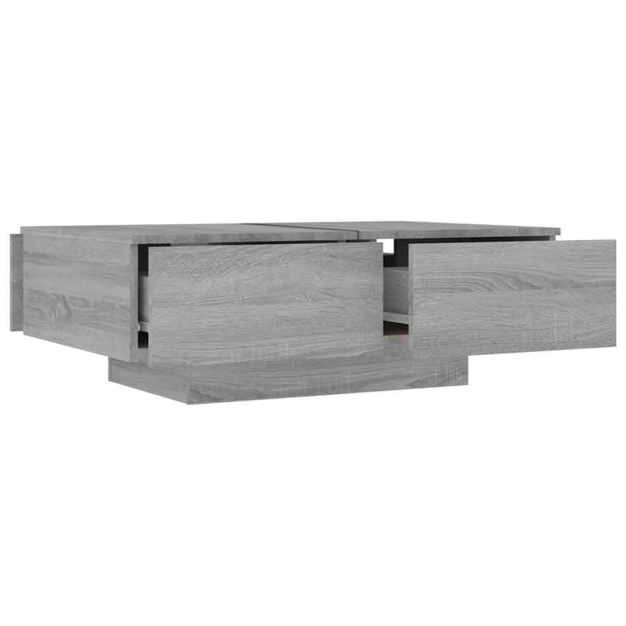 Salontafel 90x60x31 cm bewerkt hout grijs sonoma eikenkleurig Grijs sonoma