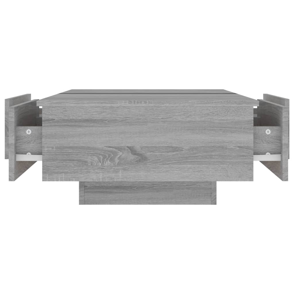 Salontafel 90x60x31 cm bewerkt hout grijs sonoma eikenkleurig Grijs sonoma