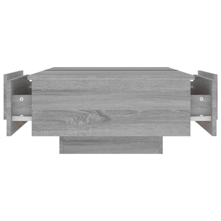 Salontafel 90x60x31 cm bewerkt hout grijs sonoma eikenkleurig Grijs sonoma