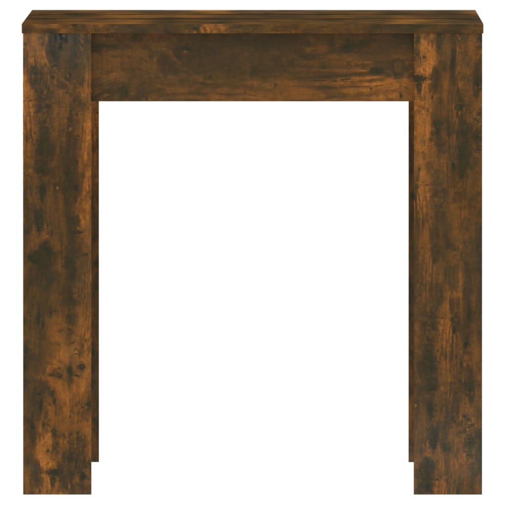 Eettafel 40X74,5X76 Cm Bewerkt Hout Kleurig Gerookt eiken