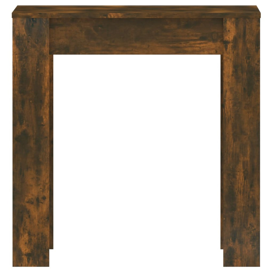 Eettafel 40X74,5X76 Cm Bewerkt Hout Kleurig Gerookt eiken