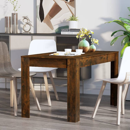 Eettafel 40X74,5X76 Cm Bewerkt Hout Kleurig Gerookt eiken
