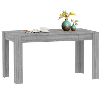 Eettafel 40X74,5X76 Cm Bewerkt Hout Eikenkleurig Grijs sonoma